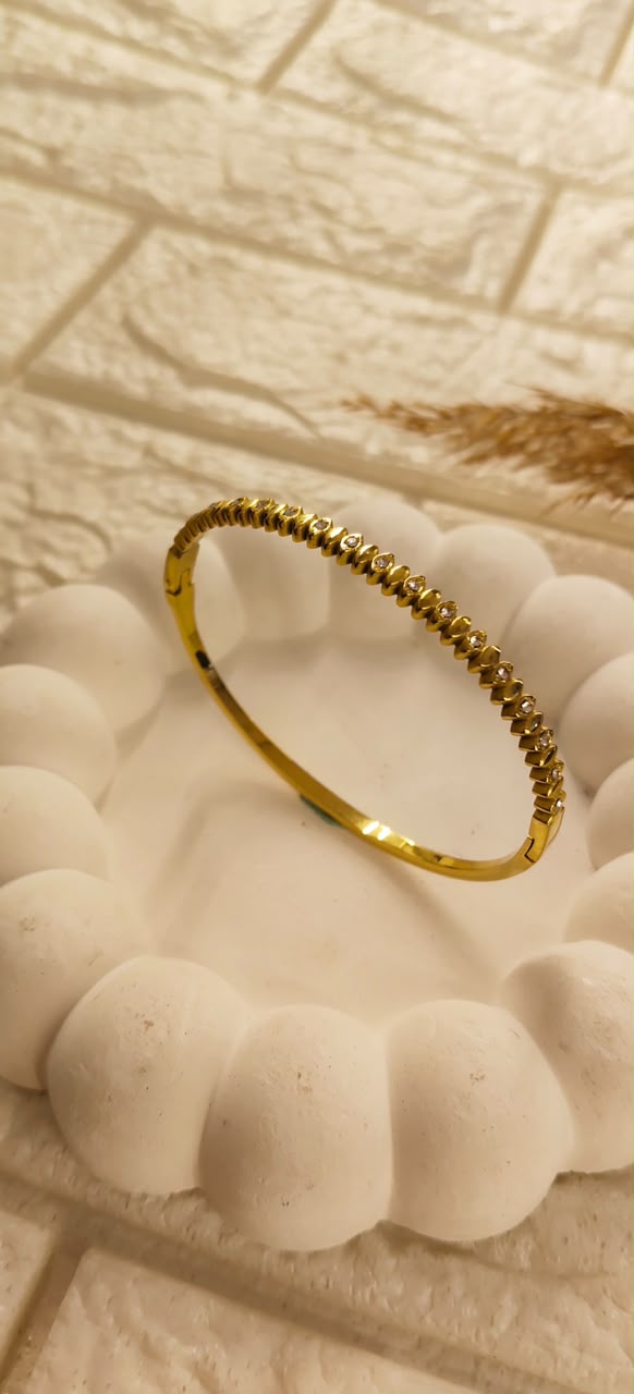 Crystal Link Bangle Bracelet