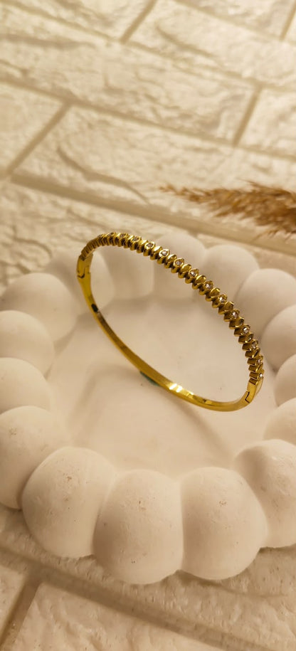 Crystal Link Bangle Bracelet