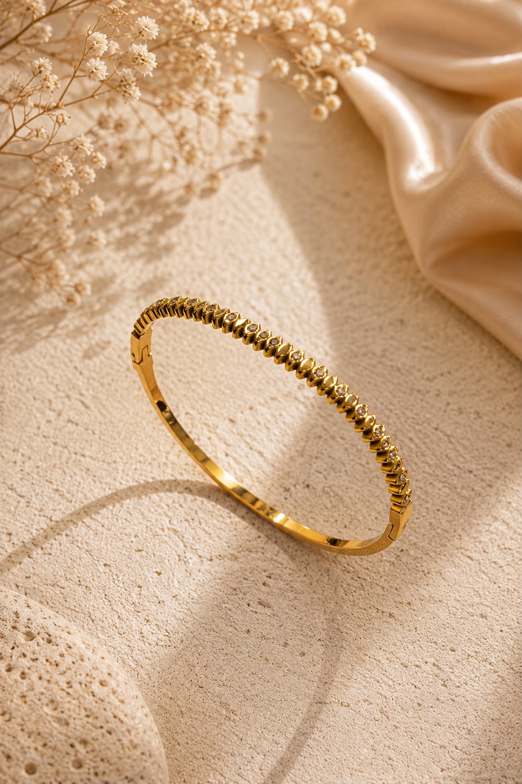 Crystal Link Bangle Bracelet