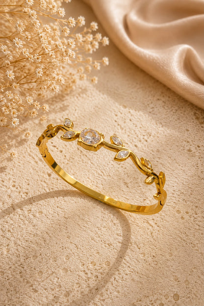 Gulnaar Crystal Vine Bangle Bracelet