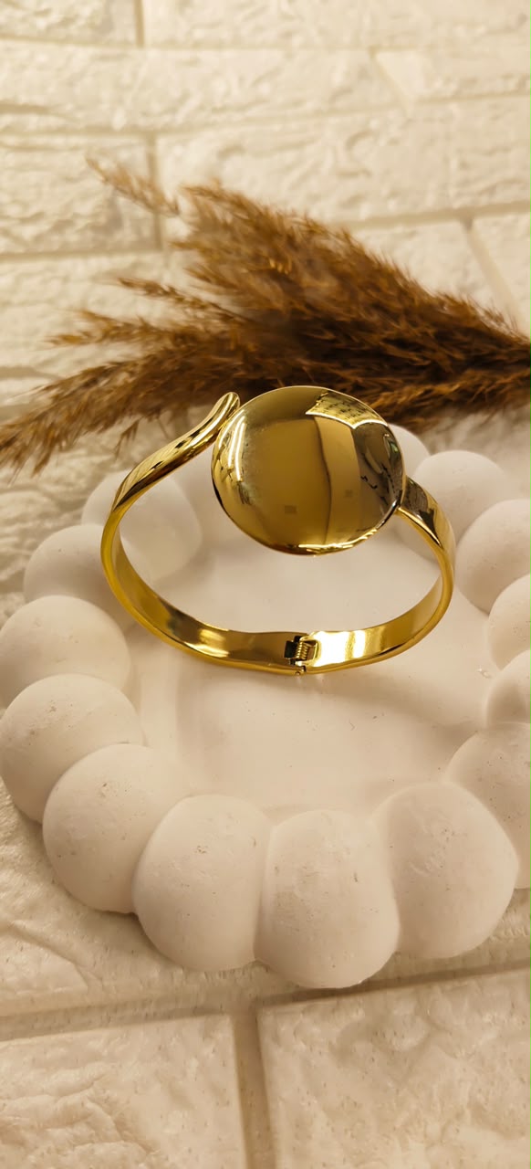 Aarohi Gold Statement Cuff Bracelet