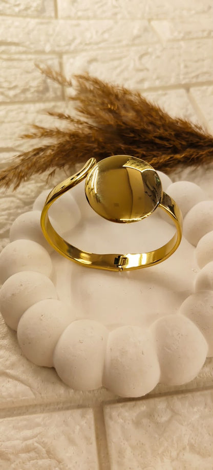 Aarohi Gold Statement Cuff Bracelet