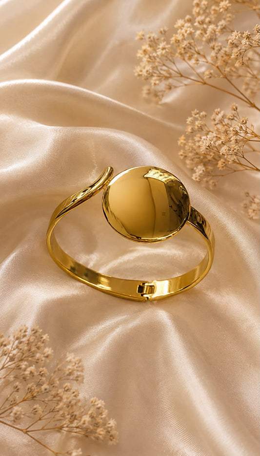 Aarohi Gold Statement Cuff Bracelet