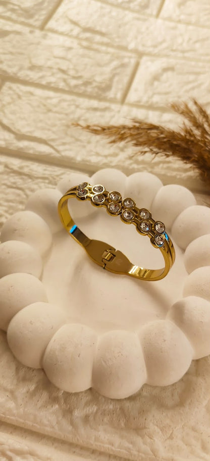 Aurelia Radiance Crystal Bangle Bracelet