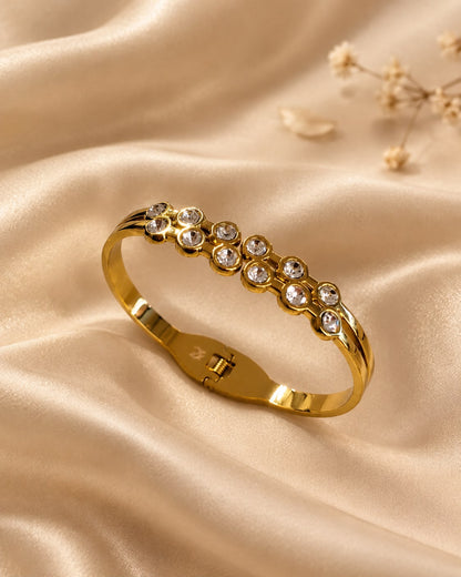 Aurelia Radiance Crystal Bangle Bracelet