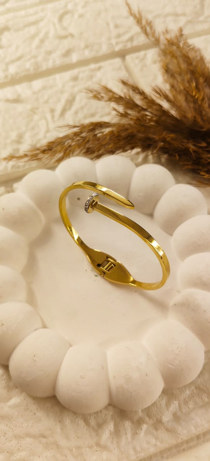 Elara Minimalist Crystal Cuff Bracelet