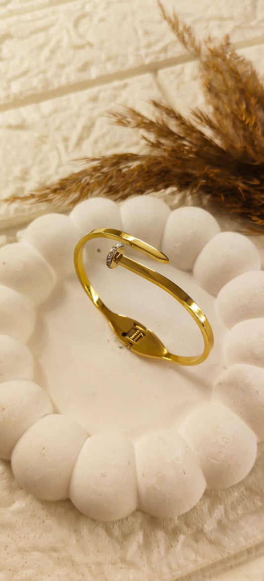 Elara Minimalist Crystal Cuff Bracelet