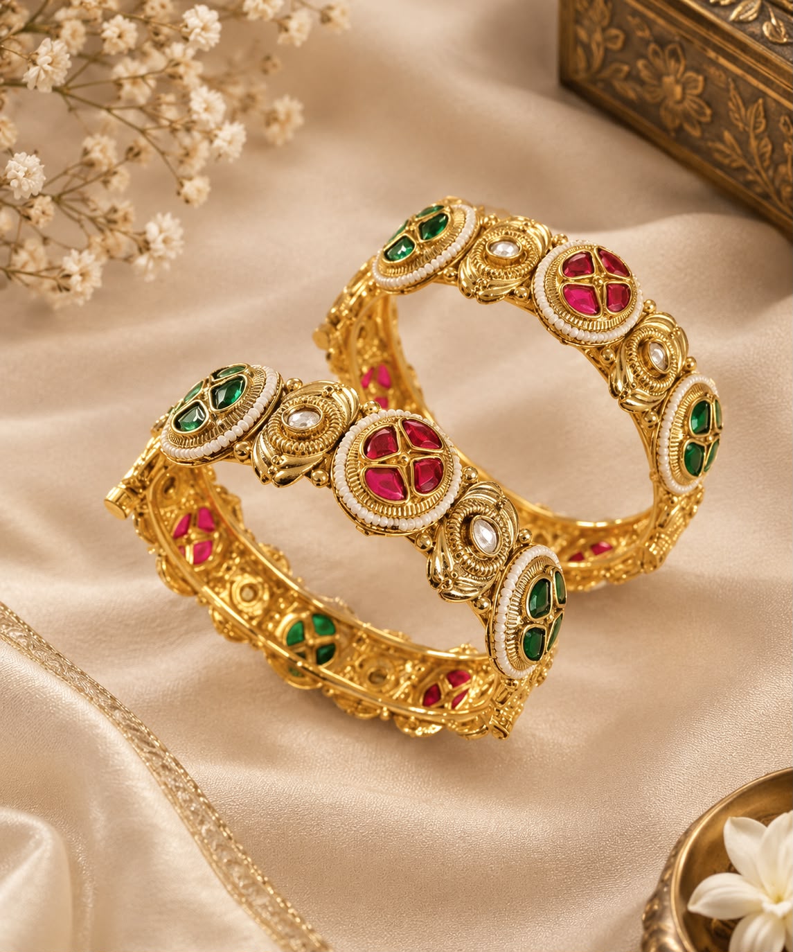 Meera Royal Kundan Bangles