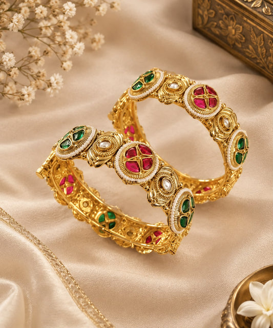 Meera Royal Kundan Bangles