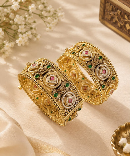 Rajsi Kundan Rajwada Bangles