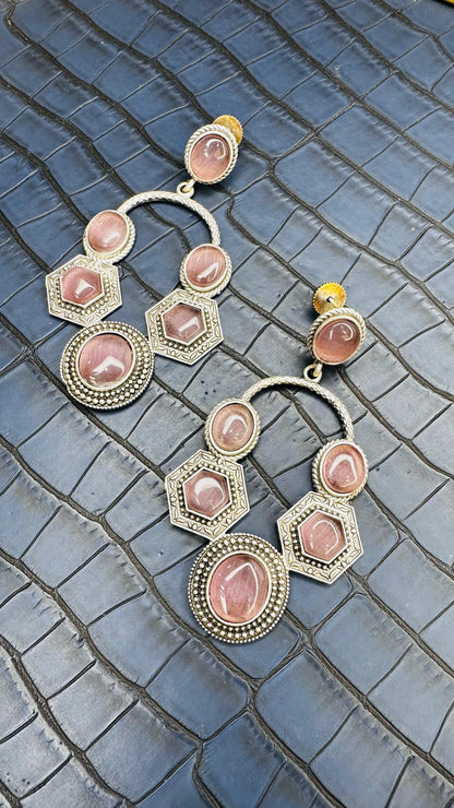 Vintage Oxidised Charm Earrings
