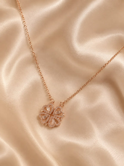 HeyBae Celestial Bloom Crystal Pendant Necklace