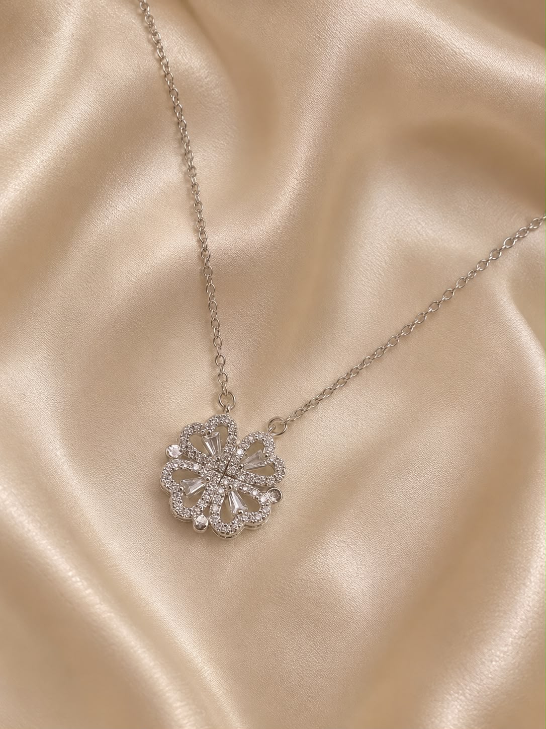 HeyBae Celestial Bloom Crystal Pendant Necklace