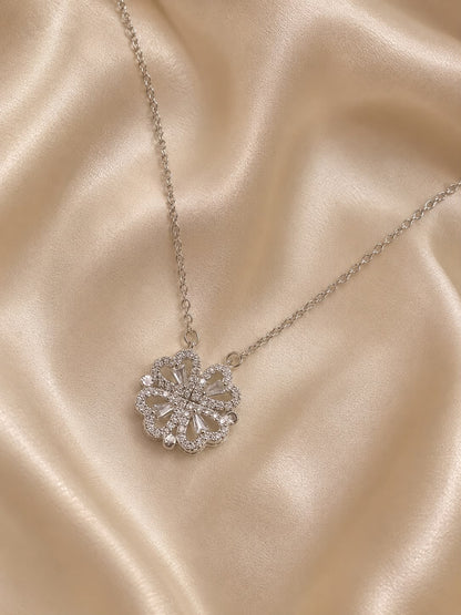 HeyBae Celestial Bloom Crystal Pendant Necklace