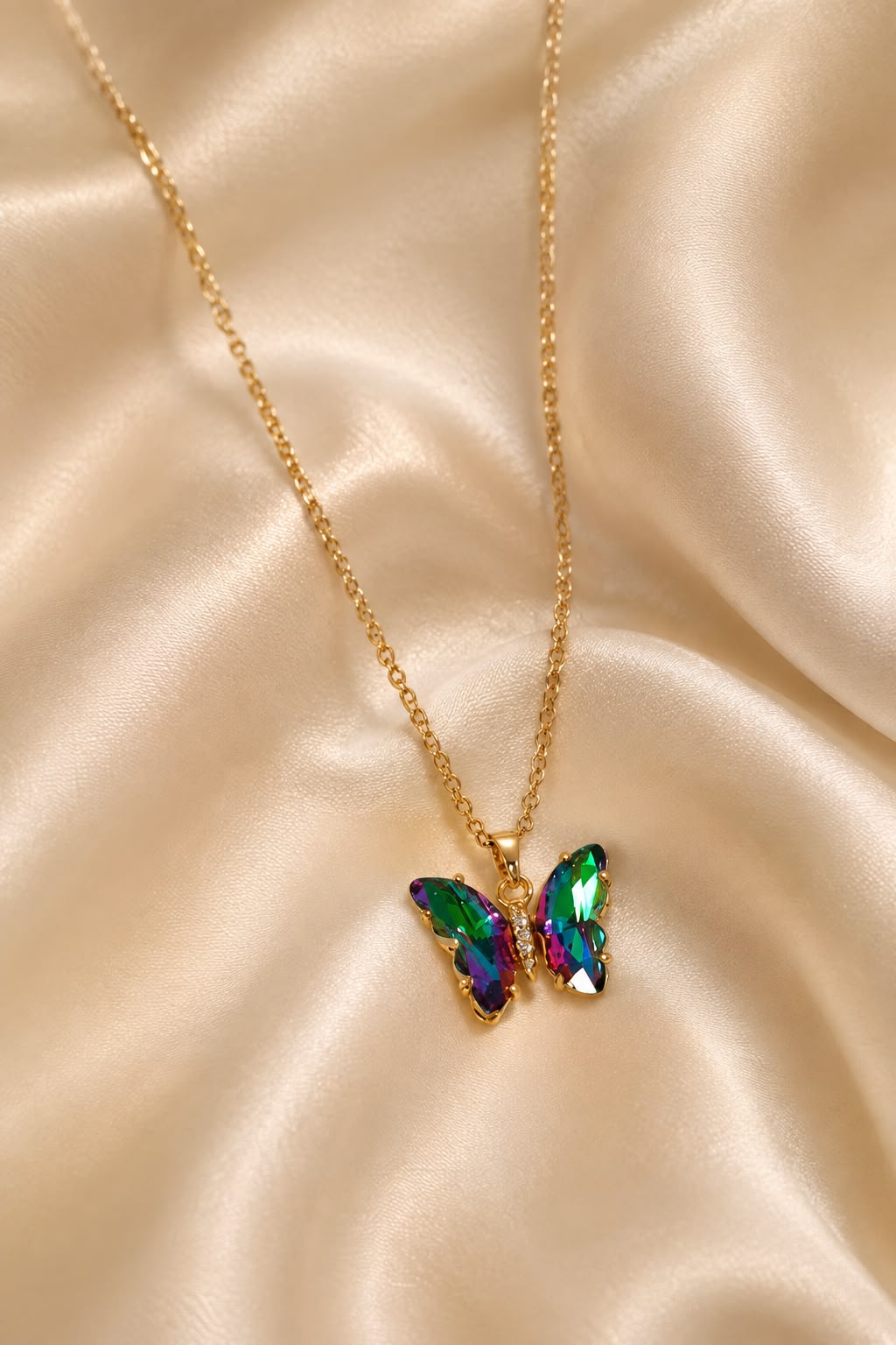 Flutter Butterfly Pendant Necklace