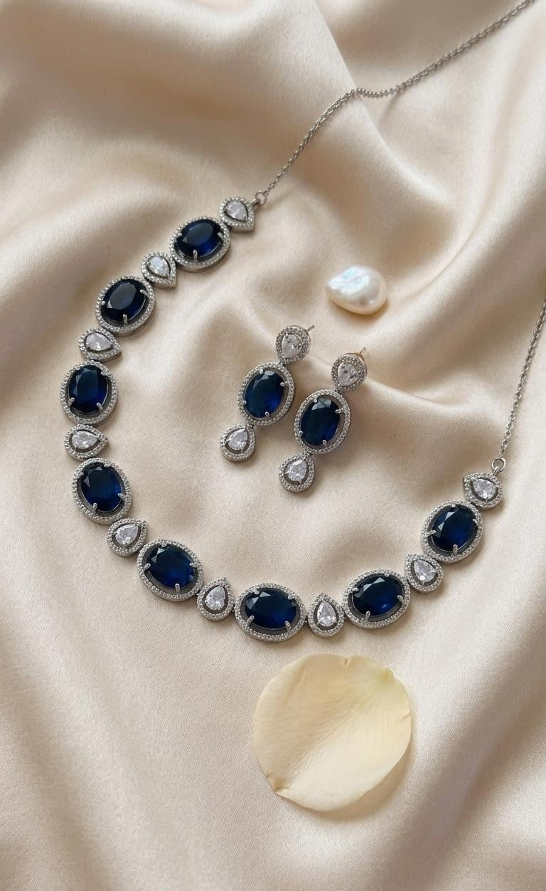 Sapphire Grace Necklace Set