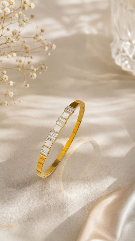 Celeste Crystal Bar Bangle Bracelet