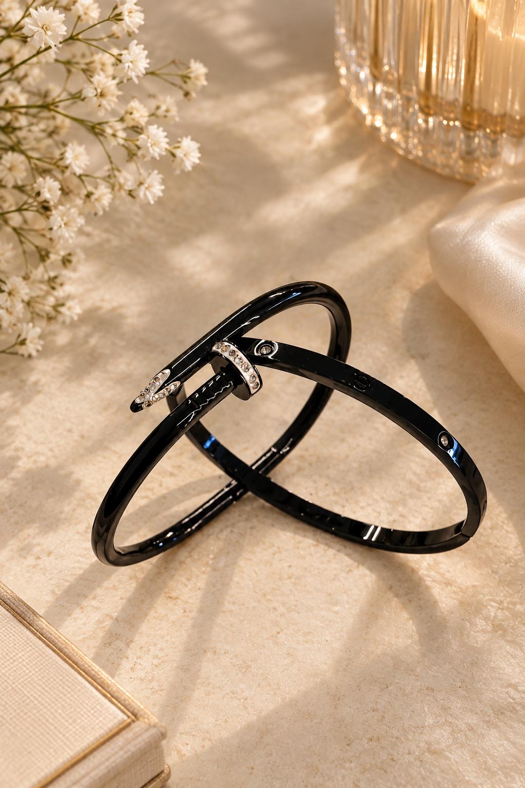 Nail Cuff Bangle Bracelet Set