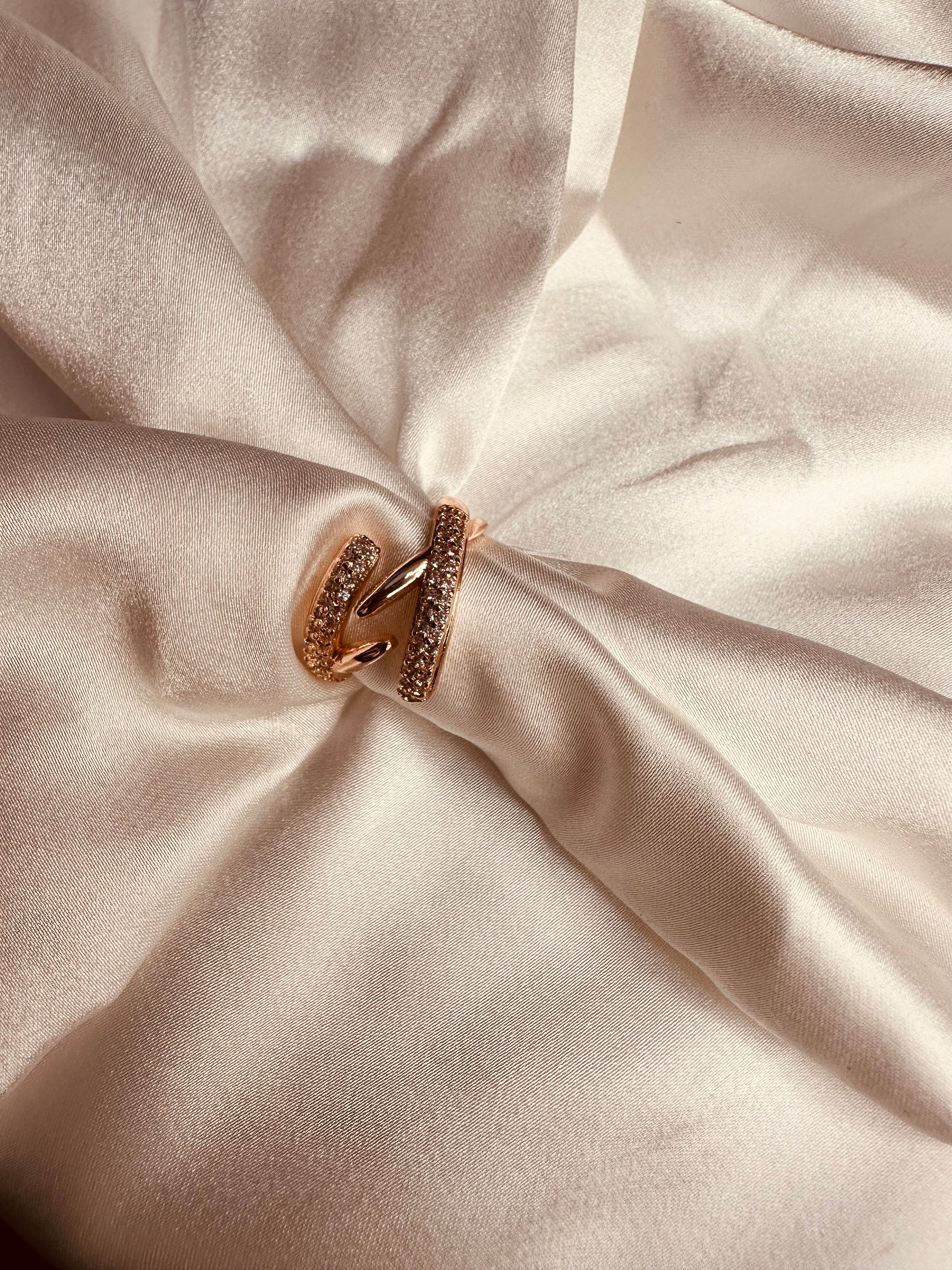 Adjustable AD Studded Ring – Everyday Elegance