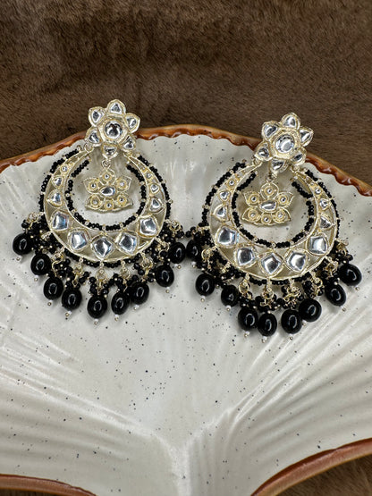HeyBae Black Oxidized Silver Earrings