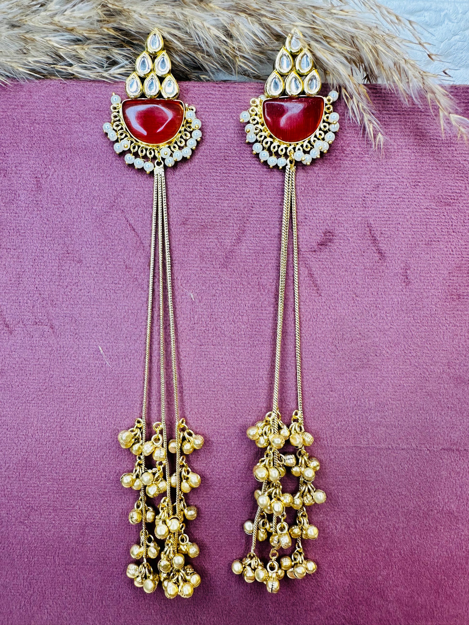 Brass Dual-Tone Antique Gold Earrings for Women