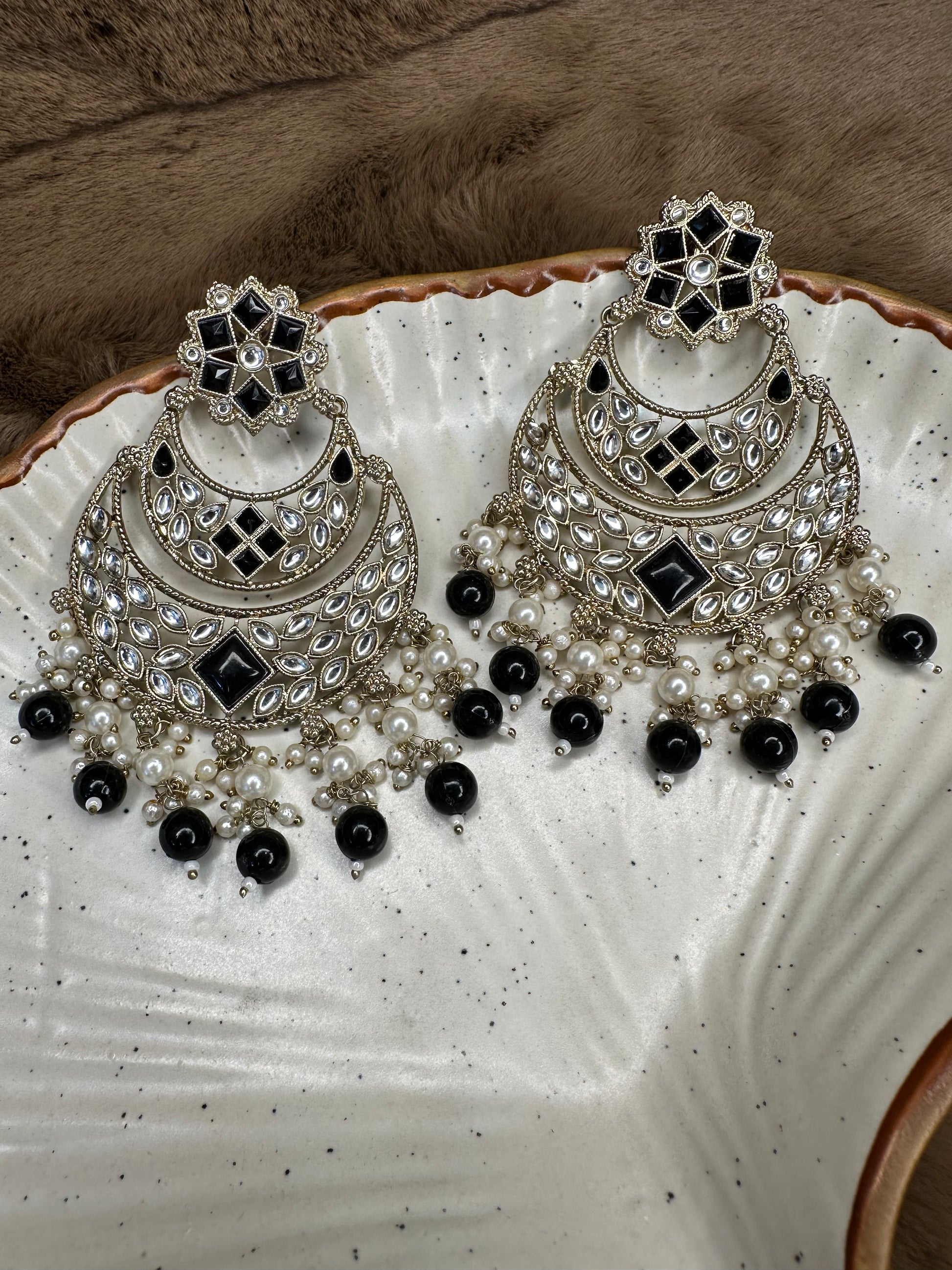 Ethnic Gold Hoop Earrings with Anti Tarnish Finish