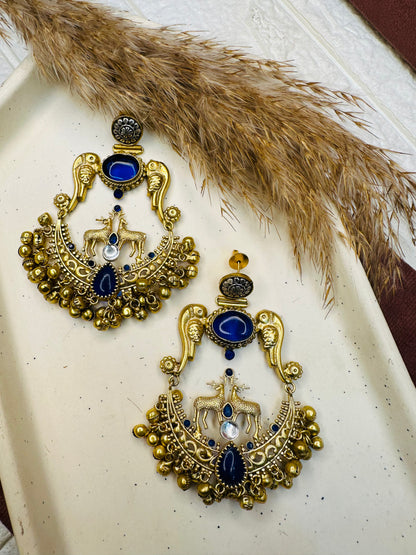 Handcrafted Brass Ethnic Earrings for Festive Wear