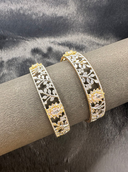 Side angle of AD bangles showing shine and depth
