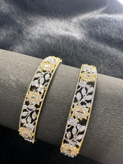 Zoomed-in detailing of AD stones embedded in bangles
