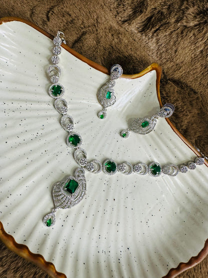 Bridal Styling with HeyBae Sapphire and Emerald AD Necklace & Earrings Set