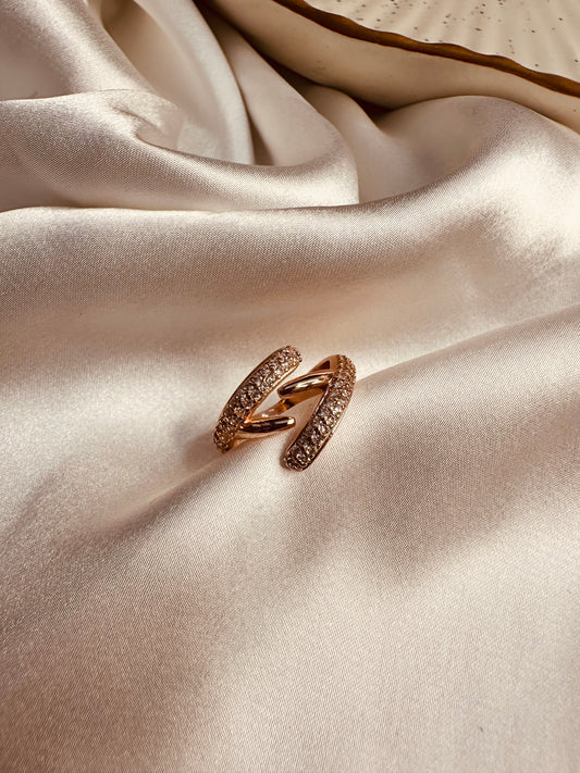 HeyBae Adjustable AD Studded Ring – Stainless Steel