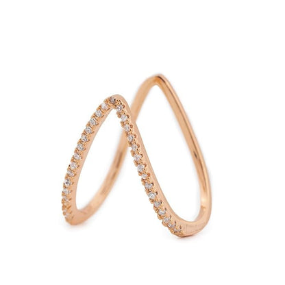HeyBae Adjustable Rings stacked style – layered stainless steel fashion jewelry for women