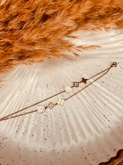 Women’s adjustable gold chain bracelet for weddings and parties