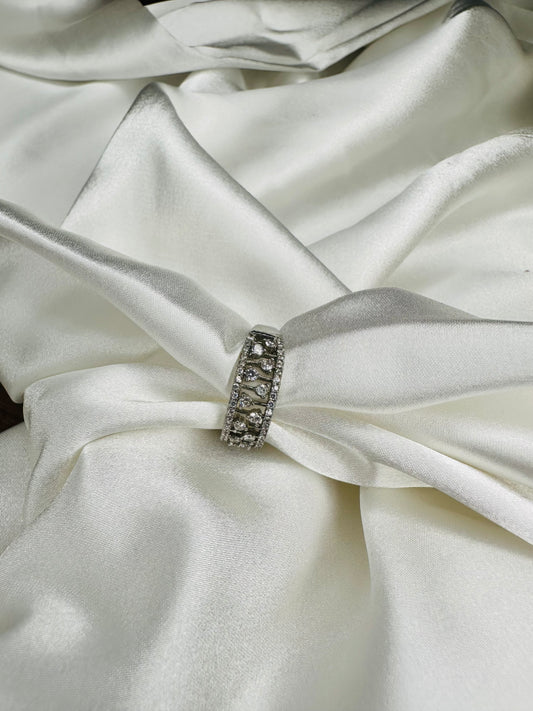 Sparkling American Diamond studded ring with anti-tarnish finish – HeyBae jewelry