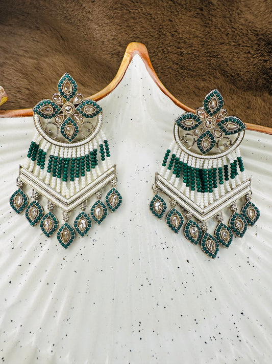 HeyBae Anti-Tarnish Gold-Plated Ethnic Hoop Earrings Front View