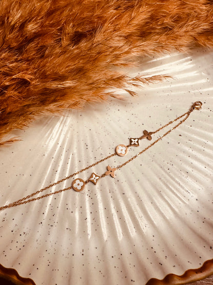 HeyBae Anti-Tarnish Gold Double Layer Bracelet for Women