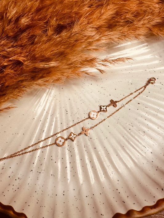 HeyBae Anti-Tarnish Gold Double Layer Bracelet for Women