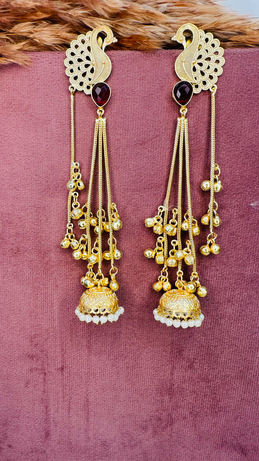 HeyBae Antique Geometric Brass Earrings