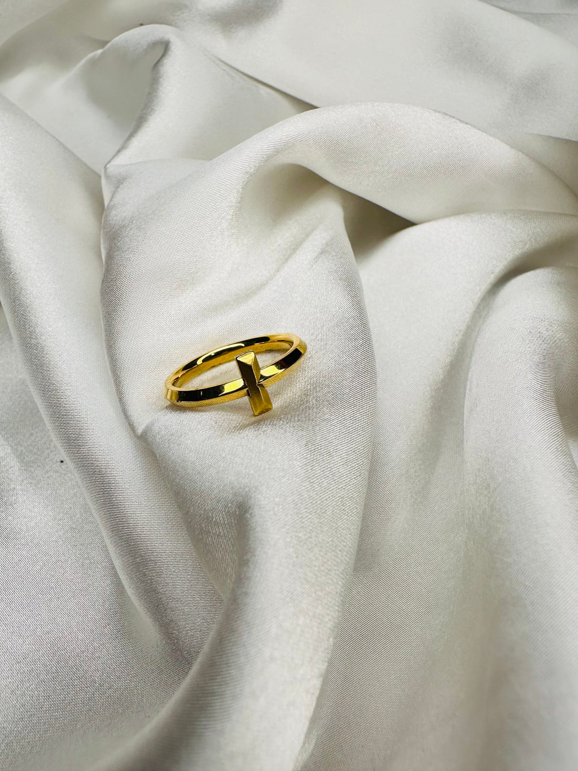 Bold Gold Stainless Steel Anti Tarnish Statement Ring for women