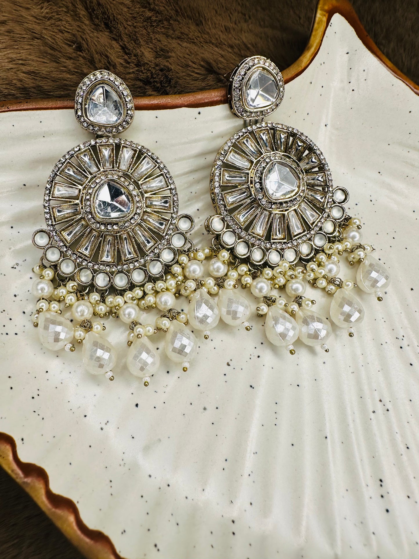 Close-up of HeyBae Hoop Earrings with AD stones