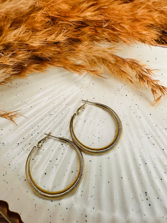 HeyBae gold plated big hoop earrings for women