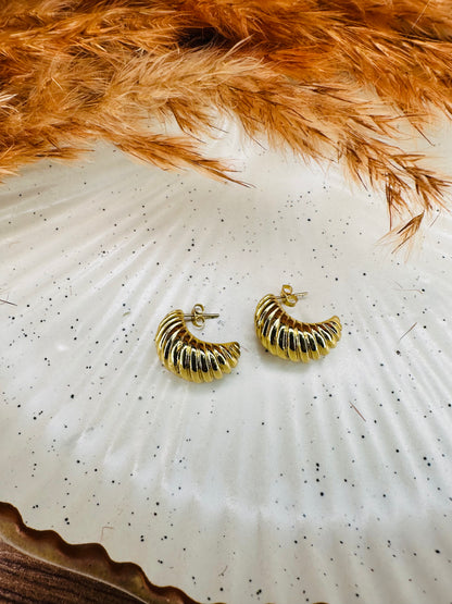 HeyBae Gold Plated Hoop Earrings Styled with Traditional & Western Outfit