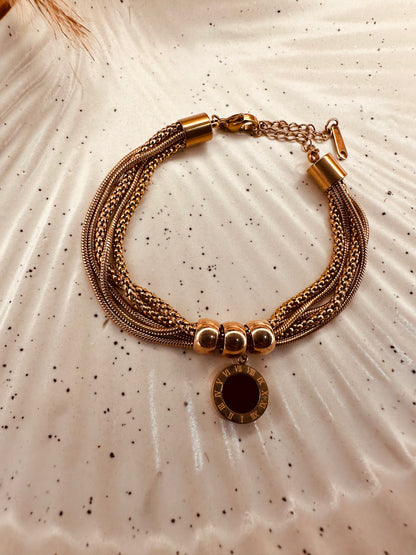 HeyBae gold Roman charm bracelet for women in India