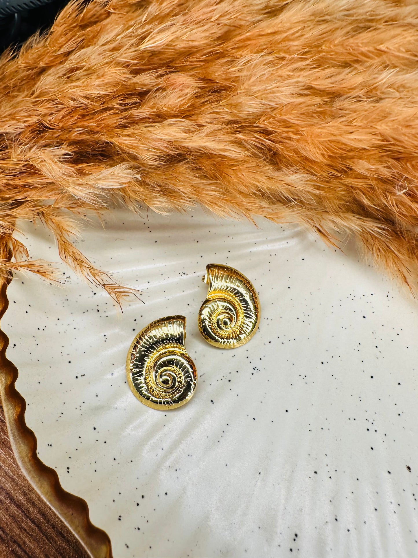 HeyBae Gold-Tone Twisted Oval Hoop Earrings in Premium Gift Box