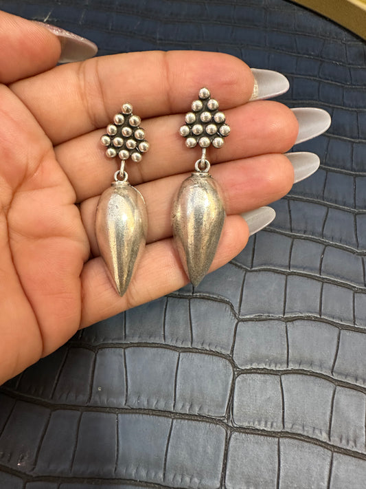 Lightweight Oxidised Stud Earrings Crafted from Premium Brass