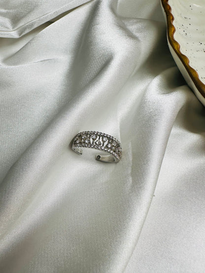 Party wear anti-tarnish AD studded ring in stainless steel – HeyBae