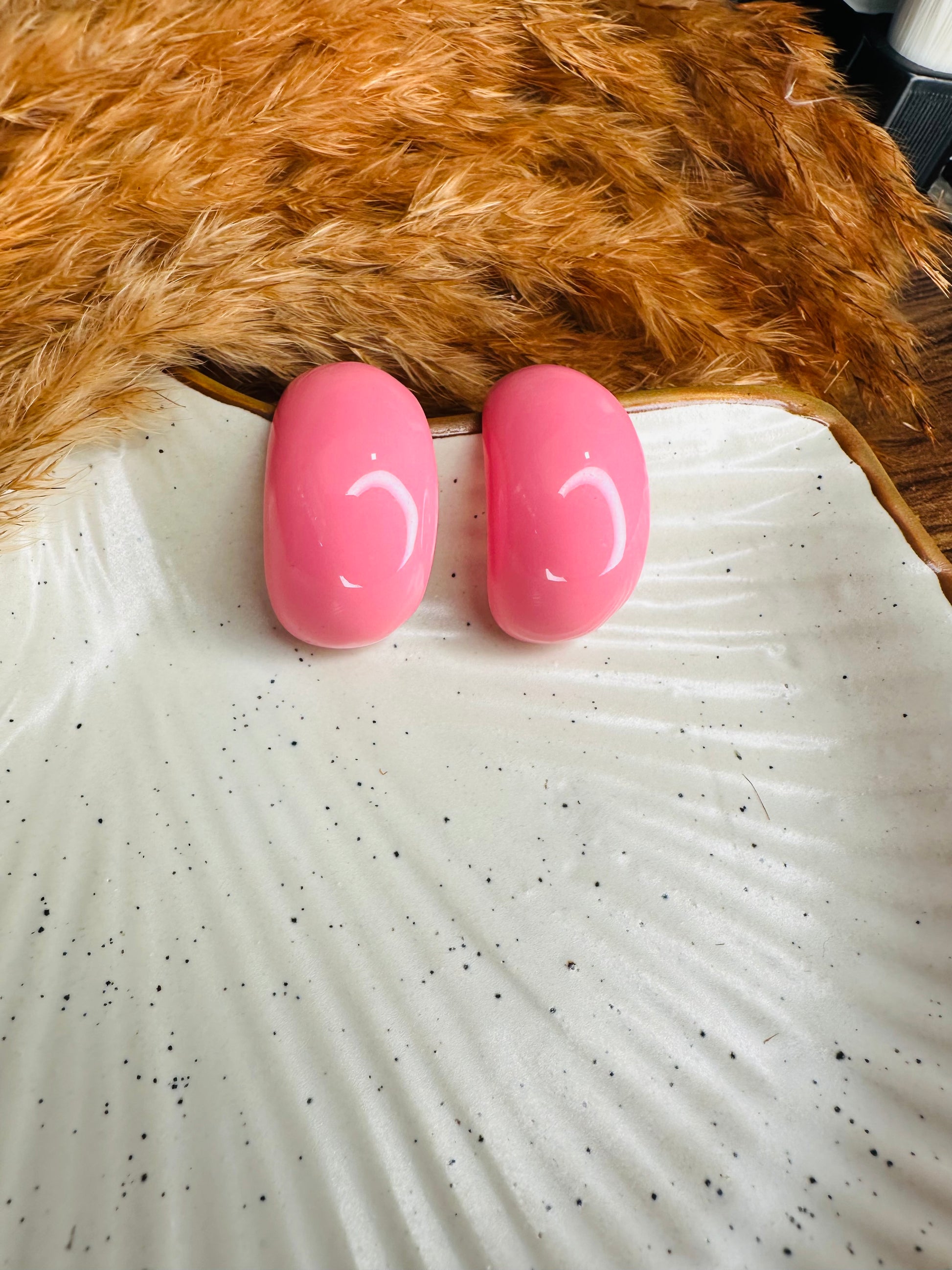 HeyBae Pink Hoop Earrings in Premium Gift Box Packaging