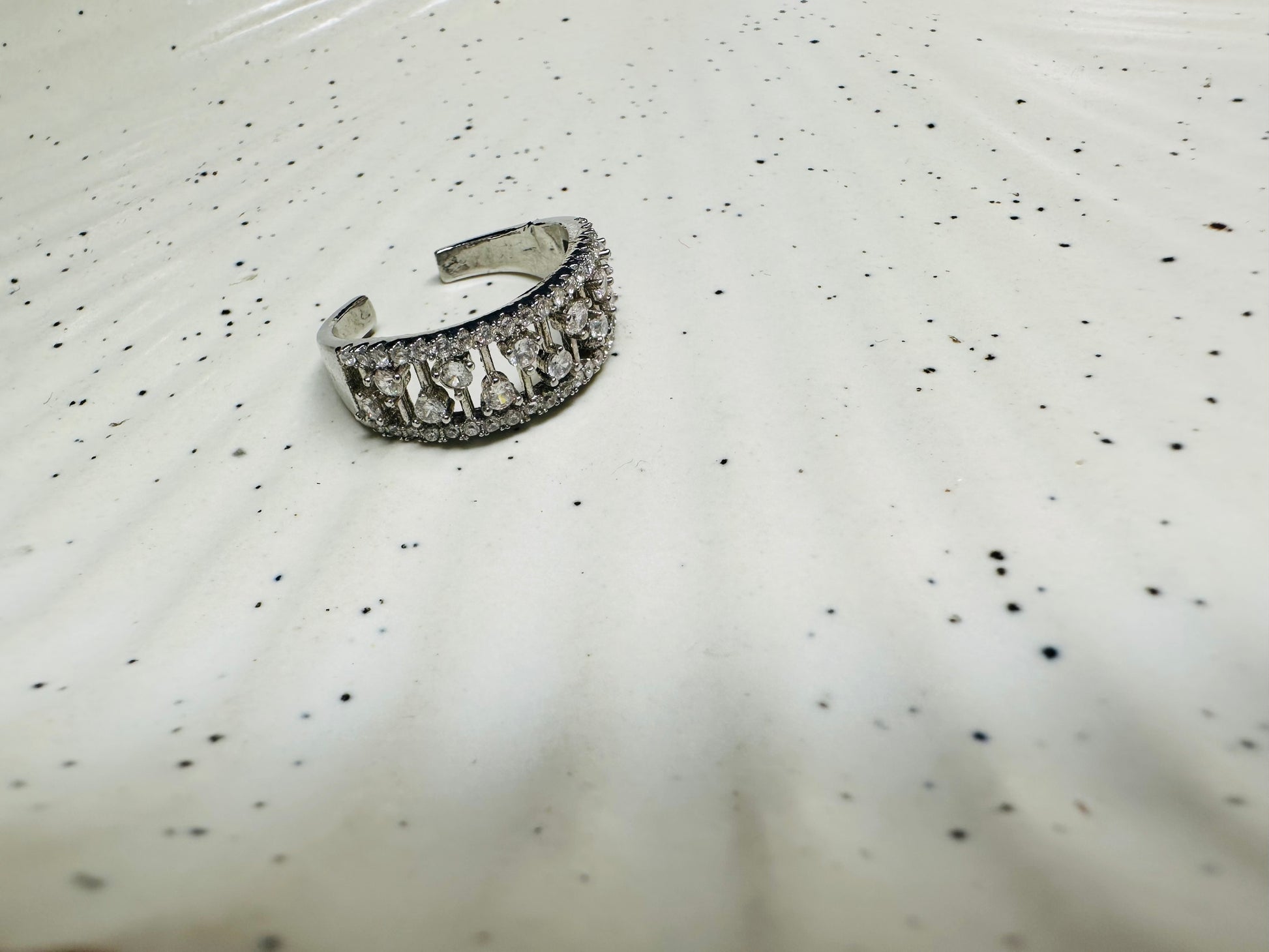 Premium HeyBae adjustable AD studded ring – perfect for gifting and daily wear