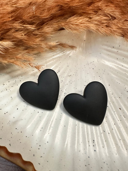 HeyBae Purple Heart Statement Earrings Paired with Western Outfit
