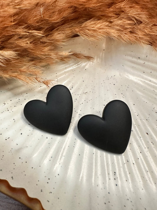 HeyBae Purple Heart Statement Earrings Paired with Western Outfit